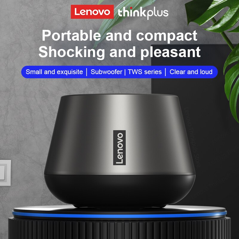 Lenovo Thinkplus K3 Pro Wireless Speakers - BT 5.0, HD Calls, High Fidelity Sound, Deep Bass, 1200mAh Battery  Bluetooth Speakers