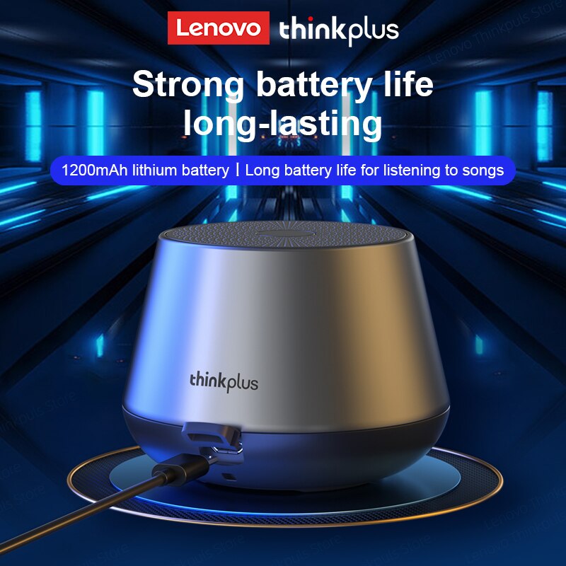 Lenovo Thinkplus K3 Pro Wireless Speakers - BT 5.0, HD Calls, High Fidelity Sound, Deep Bass, 1200mAh Battery  Bluetooth Speakers