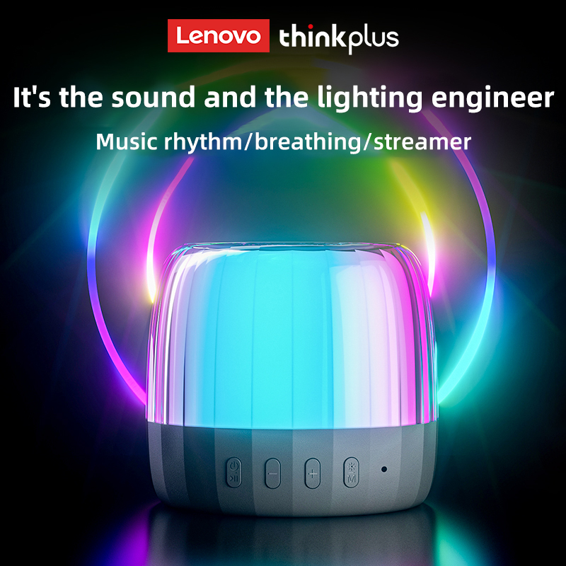 Lenovo K3 PLUS Speaker-Bluetooth 5.2 Portable Colorful Lighting Mini Outdoor Speakers TWS Supports TF Card Playback Long Battery Life High Volume Bluetooth Speakers Subwoofer