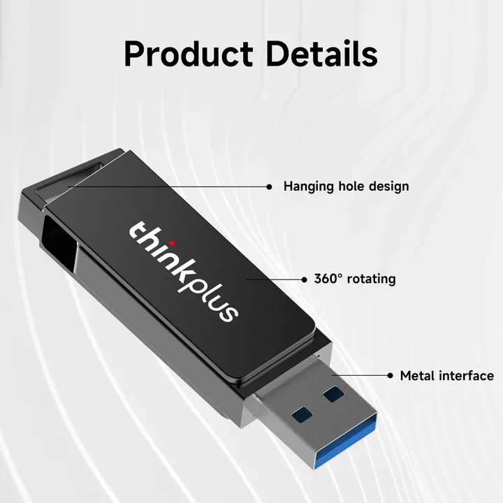 Lenovo Thinkplus 128GB MU241 USB3.0 High-Speed U Disk Rotatable USB Flash Drives