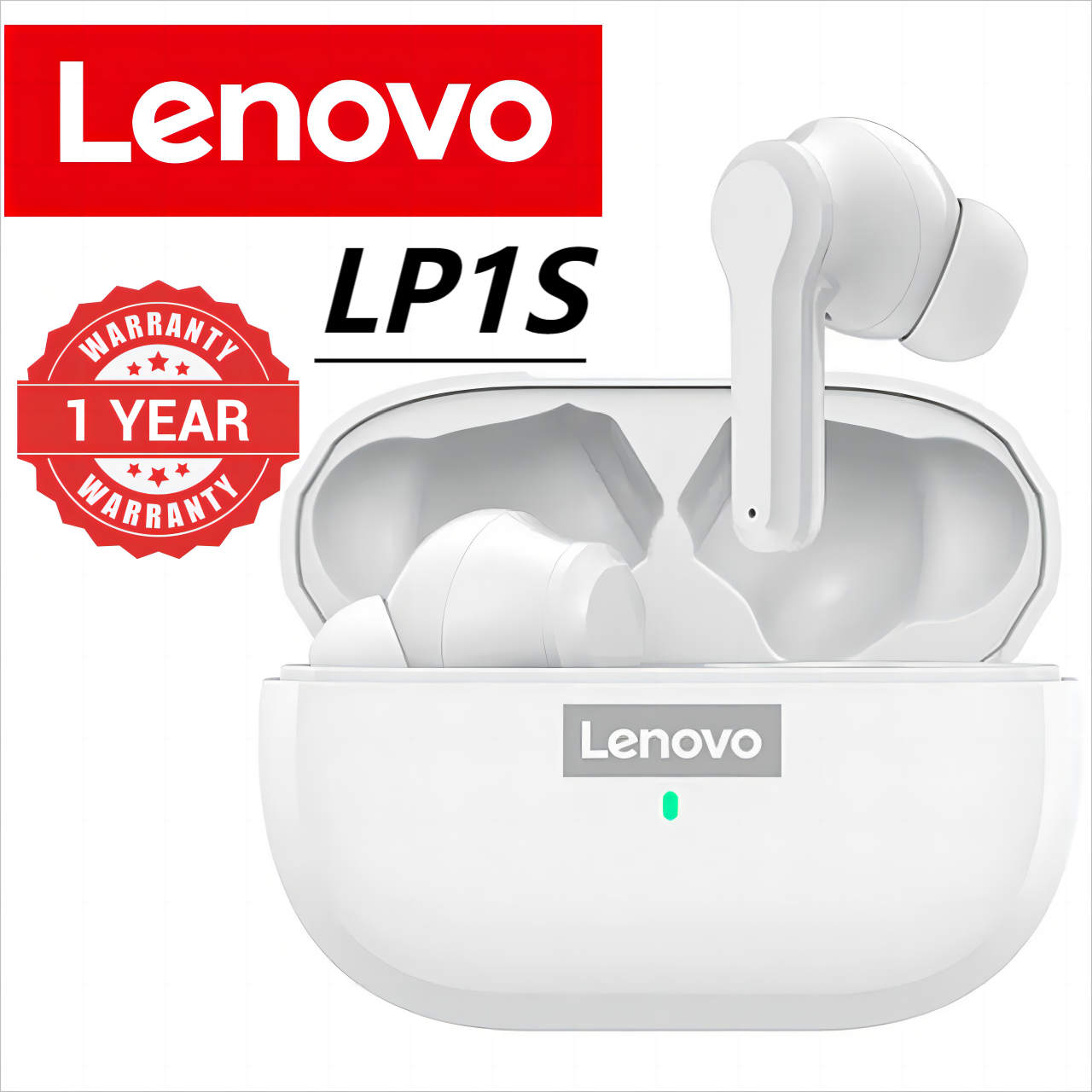 Original Lenovo Thinkplus LP1S Earpods Bluetooth Earphones TWS Wireless Earphones Bluetooth 5.0 Waterproof Sport Earphones Noise Reduction Earbuds with Mic