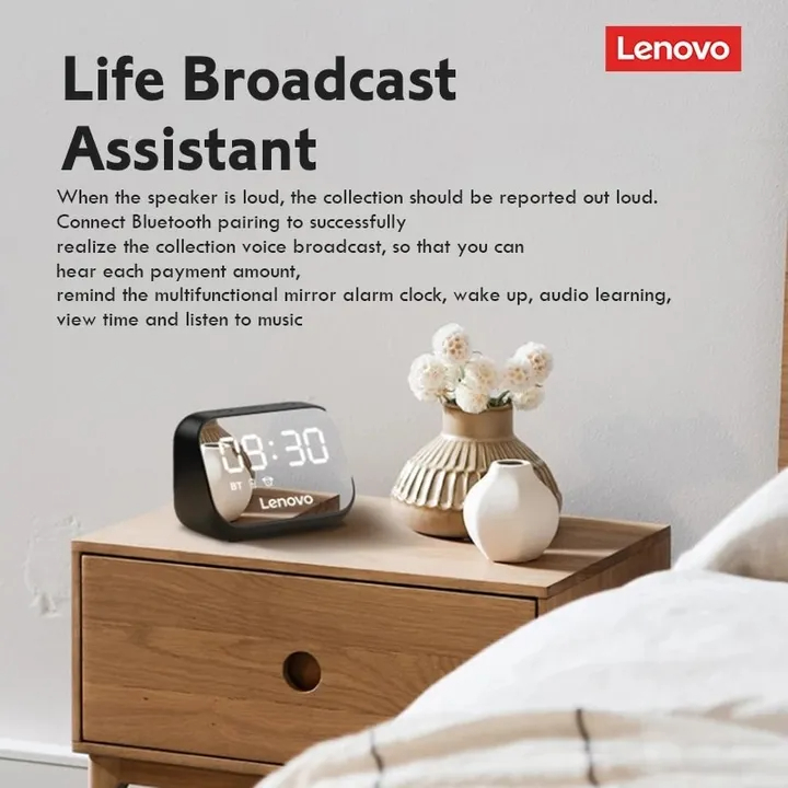 Lenovo ThinkPlus TS13 wireless audio Bluetooth speakers portable subwoofer stereo player LED digital intelligent alarm clock wireless speaker