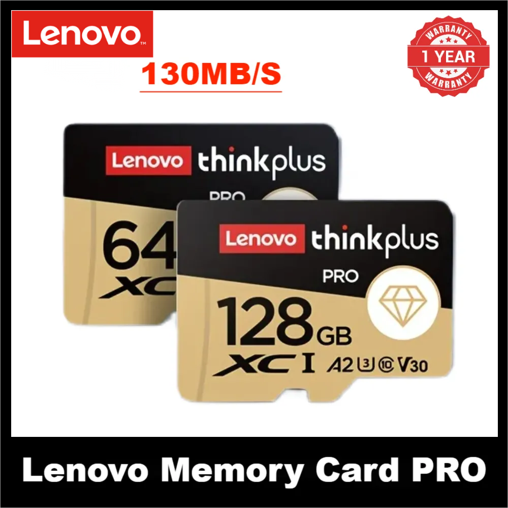 Lenovo ThinkPlus 128GB Memory Card PRO A2 U3 V30 Class10 TF Memory Card for Recorder Camera Smart Phone Tablet Computer Drone Action Camera Game Machine Be Common