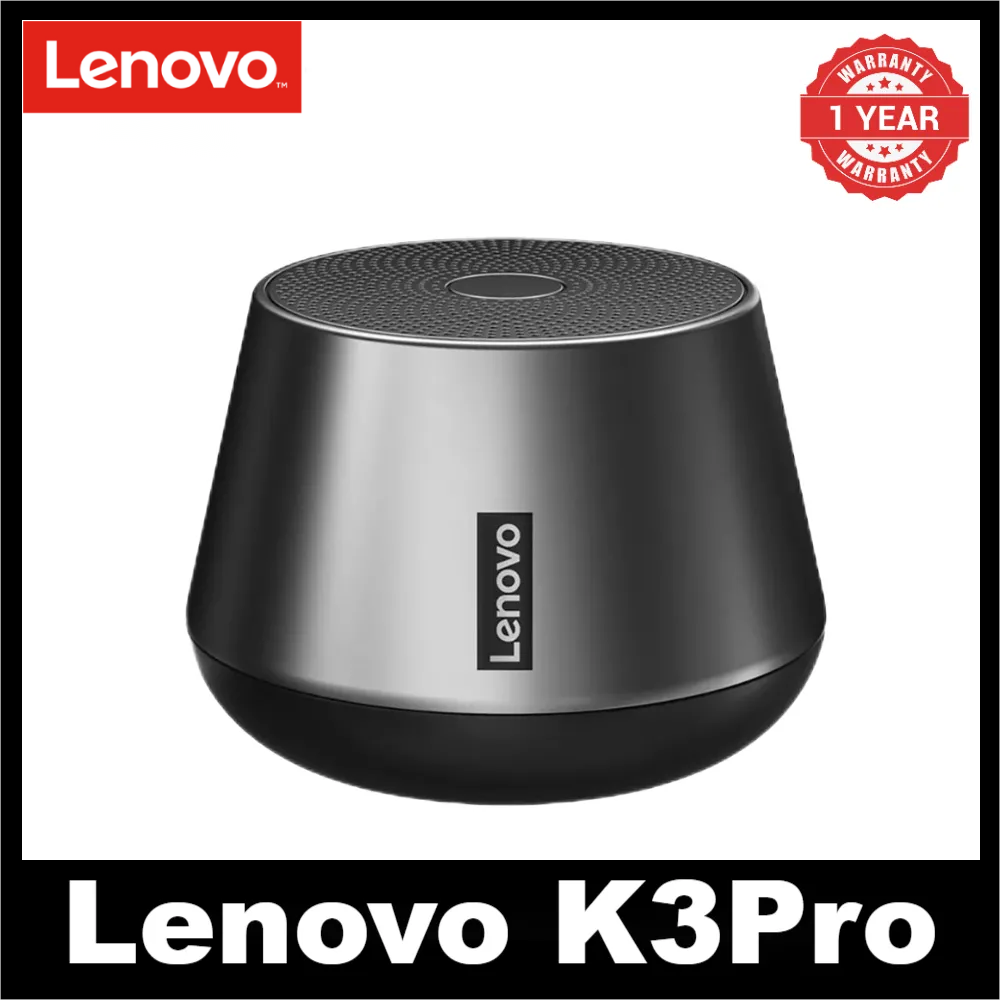 Lenovo Thinkplus K3 Pro Wireless Speakers - BT 5.0, HD Calls, High Fidelity Sound, Deep Bass, 1200mAh Battery  Bluetooth Speakers