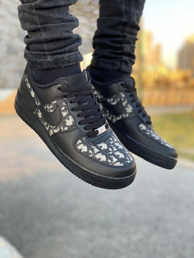 Best price for High Quality AIR FORCE 1 BLACK DIOR CUSTOM MONOGRAM GREY Nike Air Force Comfortable Low Unisex Breathable Airforce Men Women Sports Sneakers Nike Utility Low Shoes High Quality Airforce