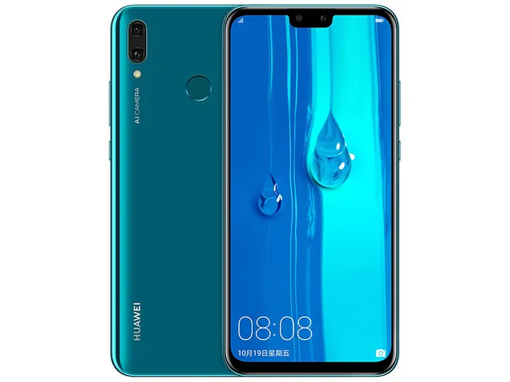 Refurbished Huawei Phones Y9 2019 128GB ROM 6GB/4GB RAM 6.5" inch Dual SIM 16MP+4MP 4000mAh Smart Phones smartphone