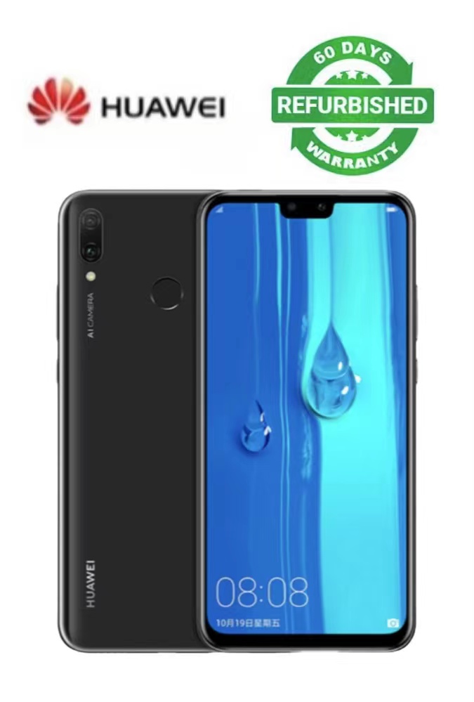 Refurbished Huawei Phones Y9 2019 128GB ROM 6GB/4GB RAM 6.5" inch Dual SIM 16MP+4MP 4000mAh Smart Phones smartphone