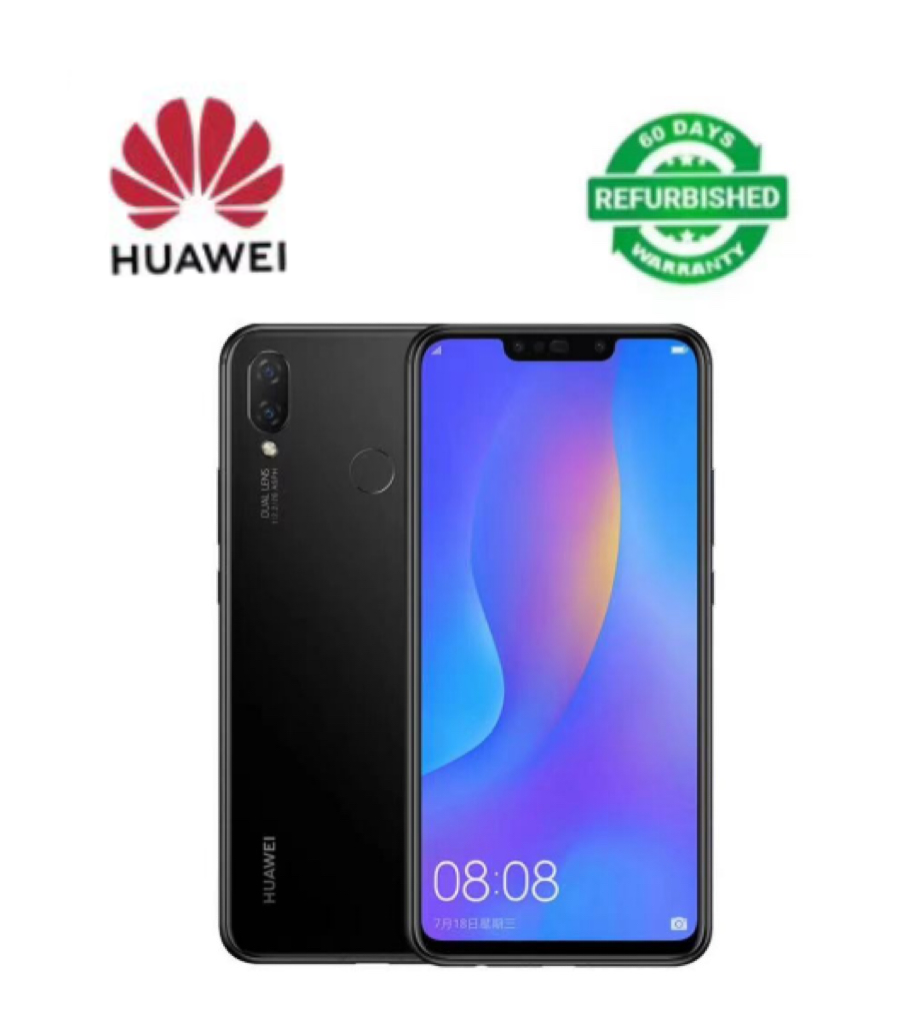 Refurbished Huawei Nova3i Dual SIM With Fingerprint Phones (4GB/6GB RAM+128GB ROM) 6.3-Inch 4G LTE Smartphone Black 6+128GBlack,6+128G