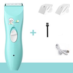 Rechargeable Automatic Hair Trimmer Baby Adult Mute Kids Hair Clipper Sleep Haircut Home-Use No Oil Baby Hair Clippers Green