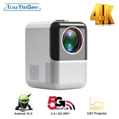 Touyinger ET31 Android  Projector children's gift 5G Wifi 2GB RAM 4k Decoding cheap low price Portable Mini LED Smart Beam Projector For Home Theater Built-in Android 10.0 2.4g+5g  ET31W