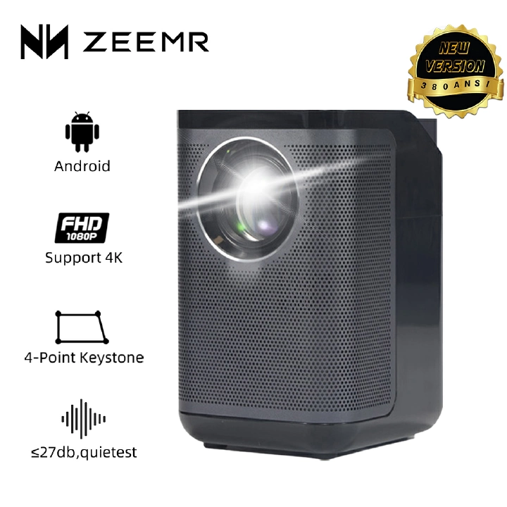 Original ZEEMR D1 Pro Android Projector Full HD Support 4K 1080P Mini Projectors for Home Portatil WIFI Bluetooth Speaker Beamer supports 4K(h.265) Cheap and affordable TV home cinema