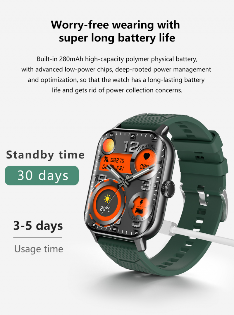 Smartwatches F12 2.02" Smart Watches Sport Touch Curved Screen Blood Glucose Heart Rate Blood Pressure Monitoring Bluetooth Talking Smartwatch Men Women for ANDROID