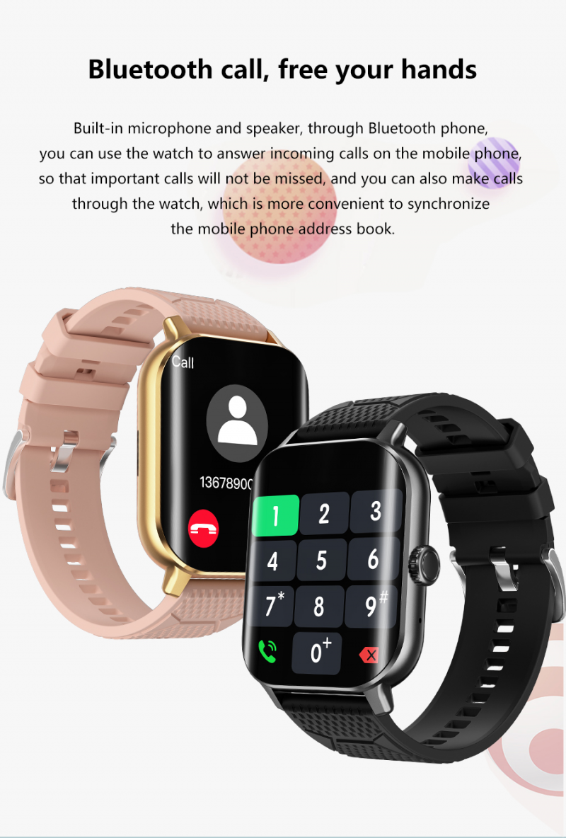 Smartwatches F12 2.02" Smart Watches Sport Touch Curved Screen Blood Glucose Heart Rate Blood Pressure Monitoring Bluetooth Talking Smartwatch Men Women for ANDROID