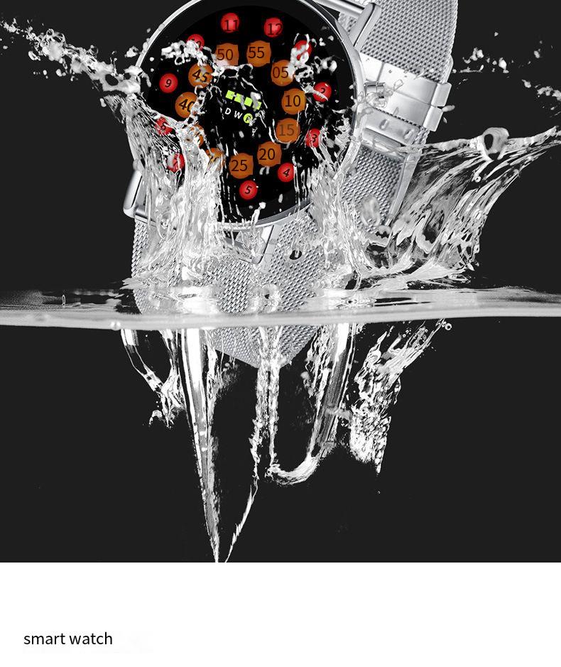 Fashion Thin Mesh With LED Tumbler Watch Korean Version of Creative Running Light Student Turntable led Electronic Watch