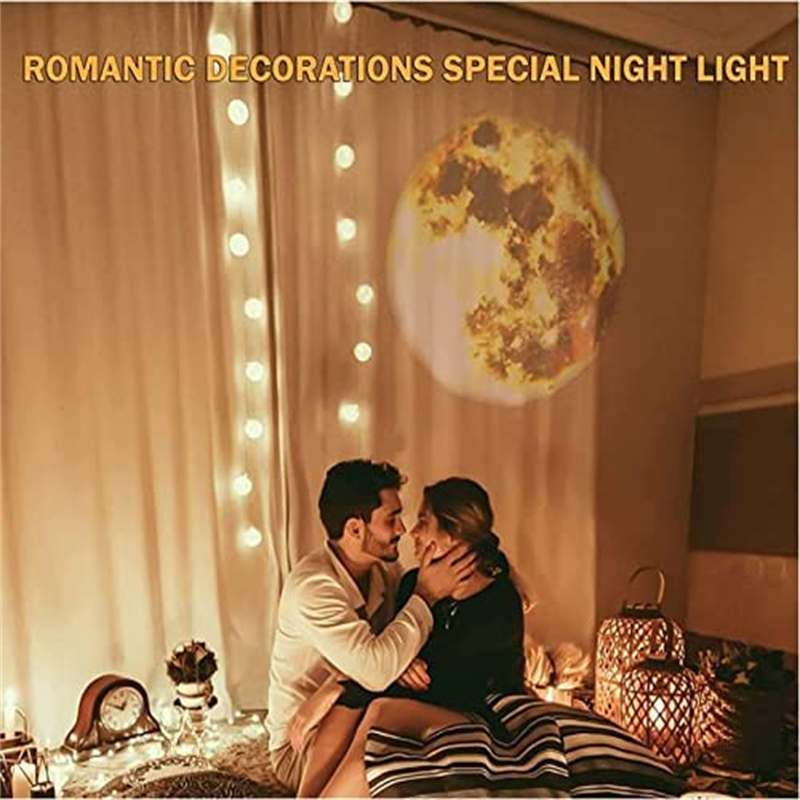 Earth Moon Projection Lamp Star Projector Planet Projector Background Atmosphere Led Night Light For Kids Bedroom Wall Decor