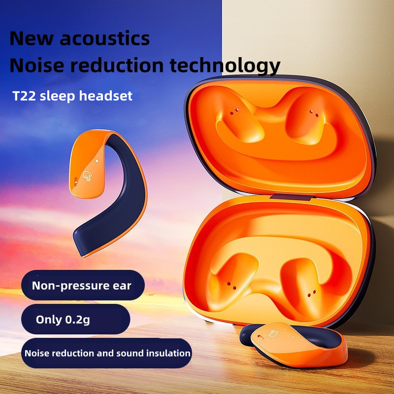 New T22 TWS Bone Conduction Man Women Sleeping Wireless Headphones Music Sport Earphone Bluetooth with Mic Headset Girl Gift