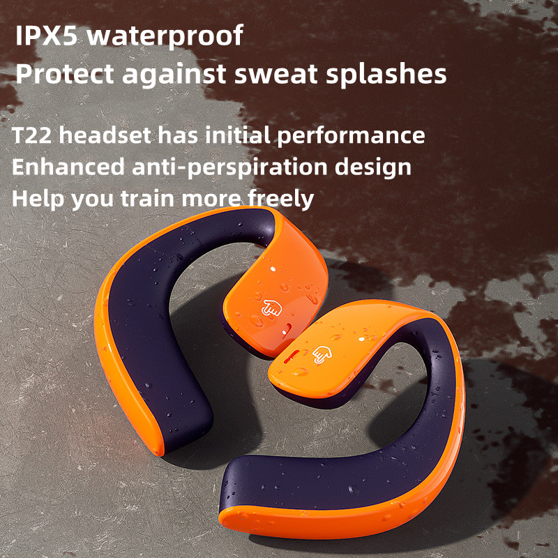 New T22 TWS Bone Conduction Man Women Sleeping Wireless Headphones Music Sport Earphone Bluetooth with Mic Headset Girl Gift