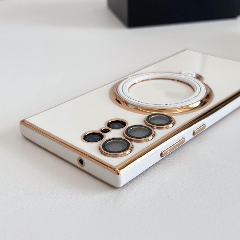 Suitable for Samsung S23ultra cell phone case A14/A54 magnetic bracket S22P lens all-inclusive A13 plating soft case TPU Back cover Simple Style for Samsung S23Plus S23Ultra S22 S22Plus S22 Ultra A52