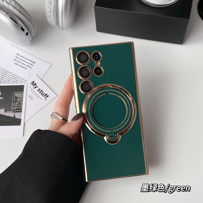 Suitable for Samsung S23ultra cell phone case A14/A54 magnetic bracket S22P lens all-inclusive A13 plating soft case TPU Back cover Simple Style for Samsung S23Plus S23Ultra S22 S22Plus S22 Ultra A52
