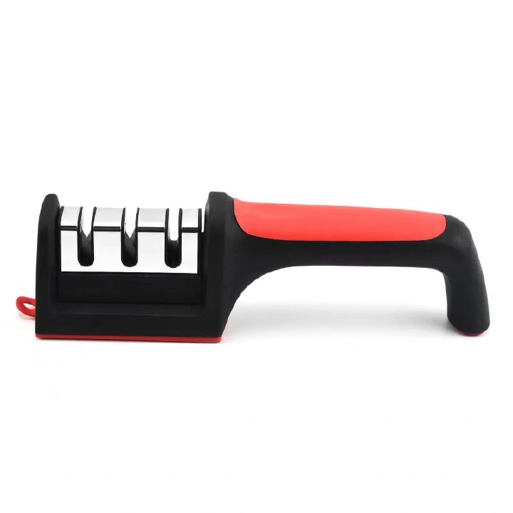 3-in-1 Kitchen Knife Accessories: 3-Stage Knife Sharpener Helps Repair Restore  Polish Blades and Cut-Resistant Glove (Black)