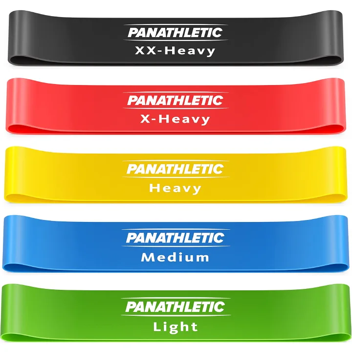 Resistance Bands  Set of 5 Bands – 5 Different Resistance Levels Exercise Guide  eBook Carry Bag – 5X Booty Loop Band for Butt and Legs Women - Fitness Stretch Band for Workout Men