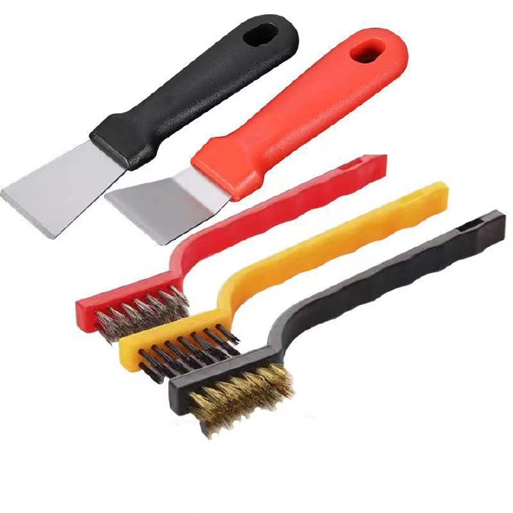 Cleaning five-piece kitchen gas stove cleaning brush range hood sink cleaning brush strong dirt removal blade