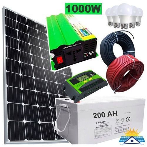 Solarmax Solar Full Kit 300w Solar Panel + 200AH Battery + 1000w Inverter + 30 Amp Controller + 4 Led Bulbs