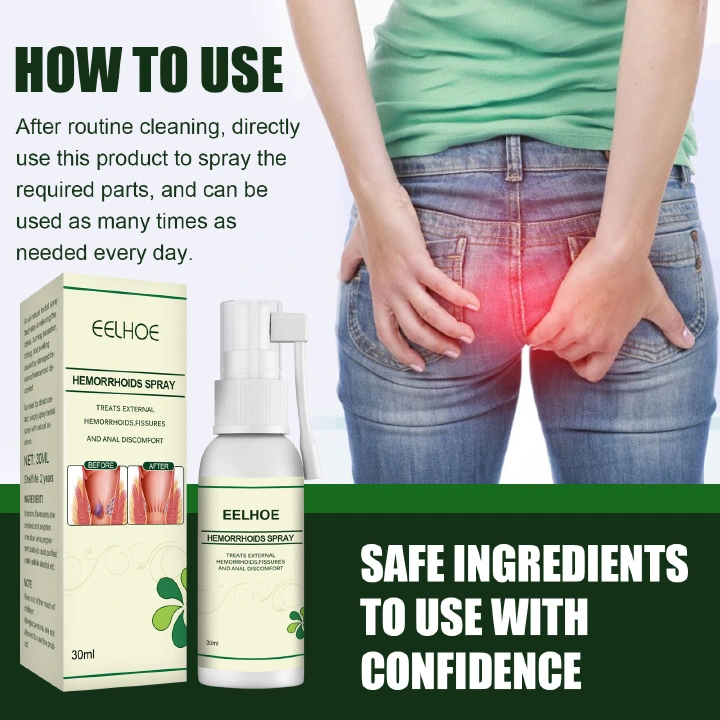 30ml Natural Herbal Hemorrhoids Spray Ointment Hemorrhoids External Pain Treatment Anal Fissure Mixed Medical Spray Free Ship  Fast delivery