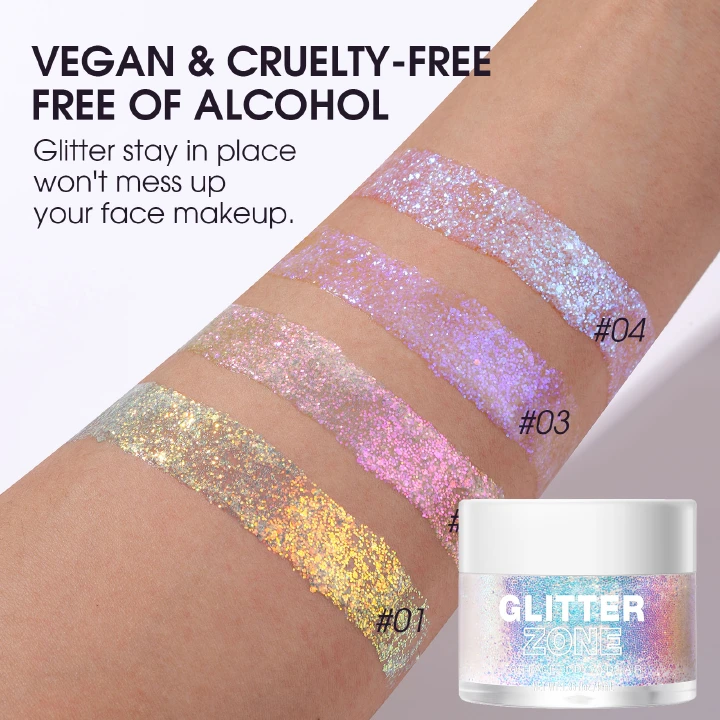 40ml Jelly Eye Glitter Nail Hair Body Face Glitter Gel Art Flash Loose Sequins Cream High Gloss Festival Makeup Laser Glitter Shining