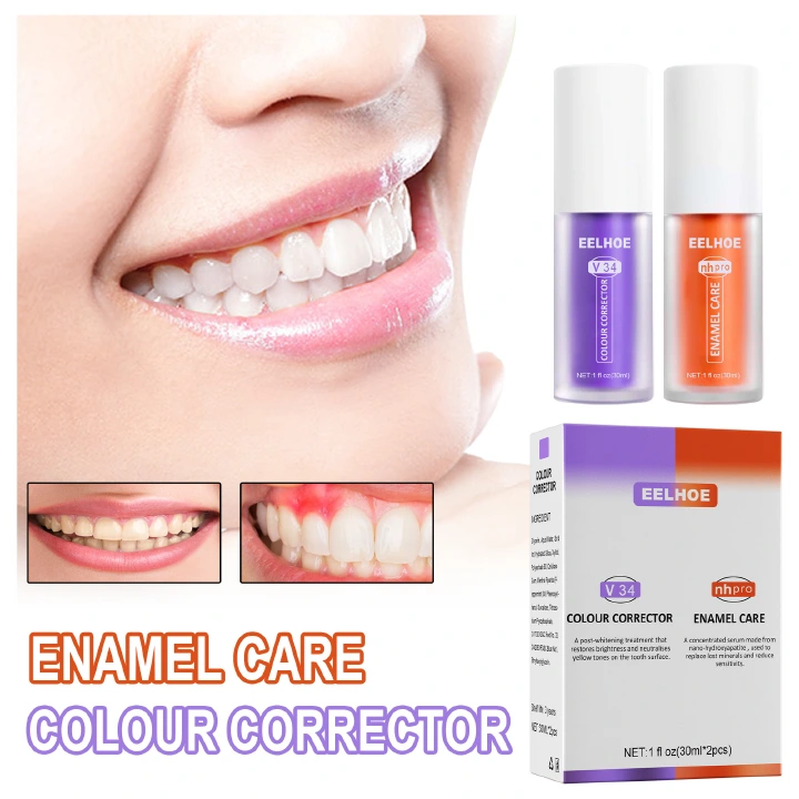 30ml V34 Tooth Colour Whitening Toothpaste Smoke Stain Remove Teeth Corrector Oral Cleaning Repair Fresh Breath Reduce Yellowing