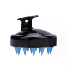 Silicone Head Body To Wash Clean Care Hair Root Itching Scalp Massage Comb Shower Brush Bath Spa Anti-Dandruff Shampoo Black