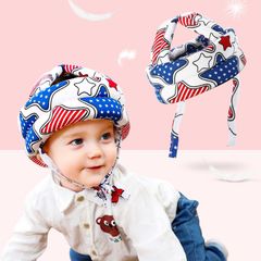 Baby Safety Helmet Head Protection Headgear Toddler Anti-fall Pad Children Learn To Walk Crash Cap Harnesses & Leashes Blue