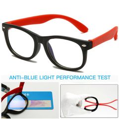 Sunglasses & Eyewear Accessories  Zilead Kids Computer Glasses Blue Light Blocking Filter Gaming Goggles Silicone Frame Eyeglasses Child Anti-Blue Ray Eyewear Red