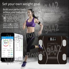Intelligent Electronic scale Bluetooth Body fat scale APP monitoring health Body fat ratio Weight Scale LCD Display Intelligent electronic scale Black
