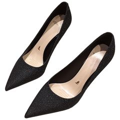 New Arrival 9cm Heels 2023 Fashion Woman's Wedding Shoes Stiletto Pointed Toe Slip-on PU Bling Luxury Ladies High Heels 38 Black