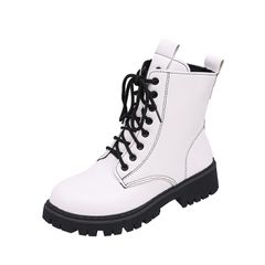 Ankle & Bootie This Year's Popular Minority Design Advanced Feeling Simple Thick Bottom British Style Martin Boots Women's 2023 New High Rise Retro Sweet Cool Short Shoes Moto 40 White