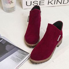 Ankle & Bootie  Shoes Women Fashion Thick Sole Ankle Boots Comfortable Plus Size Snow Boots for Women Female Platform Boots Botas De Mujer 38 Red