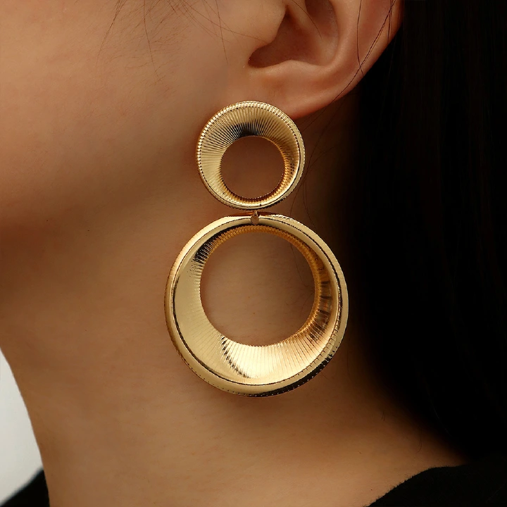 Personalized Fashion Jewelry Creative Retro Alloy Electroplated Droplet shaped Earrings, Female Gourd Earrings Dating, Dining, Wedding, Birthday Party