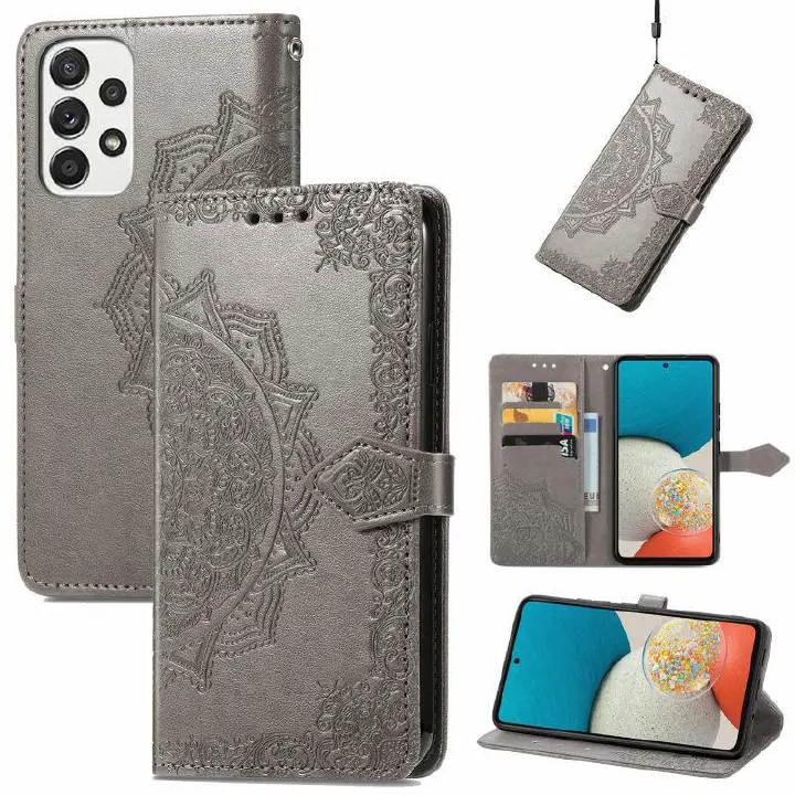 Leather Phone Case Flip Cover For Samsung A01 A02 A03 A04 A10 / M10 A12 A13 A14 A20 A21 A22 A23 A24 A31 A32 A33 A34 A40 A51 A52 A53 A54 A70 A71 Magnetic Full Body Shockproof Stand FlipCover Wallet