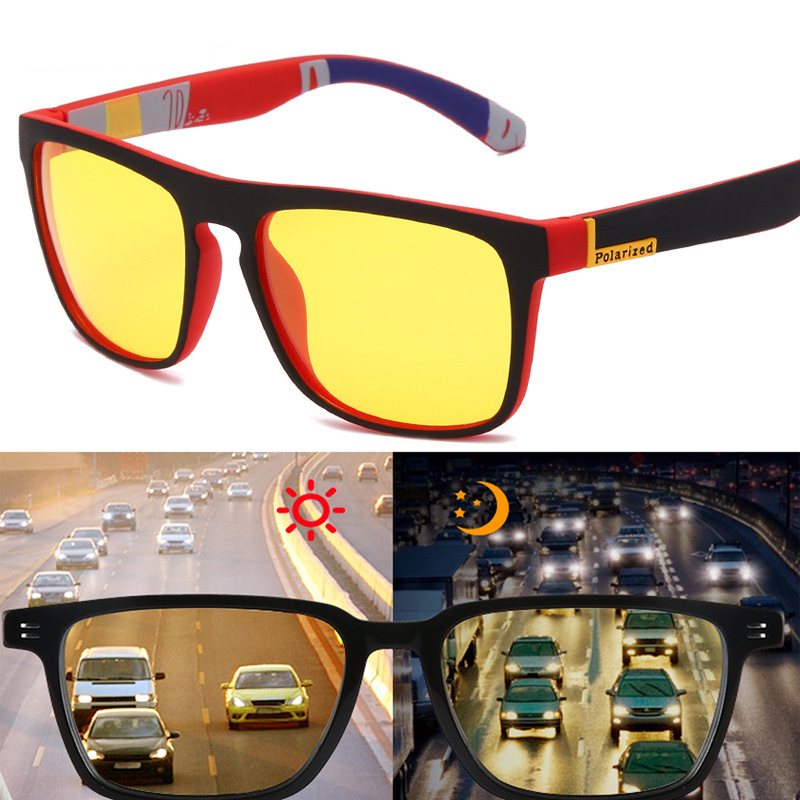 New Night Vision Glasses Men Accessories Polarized Sunglasses Yellow Lens Anti-Glare Goggle Night Driving Sun glasses UV400 Eyewear