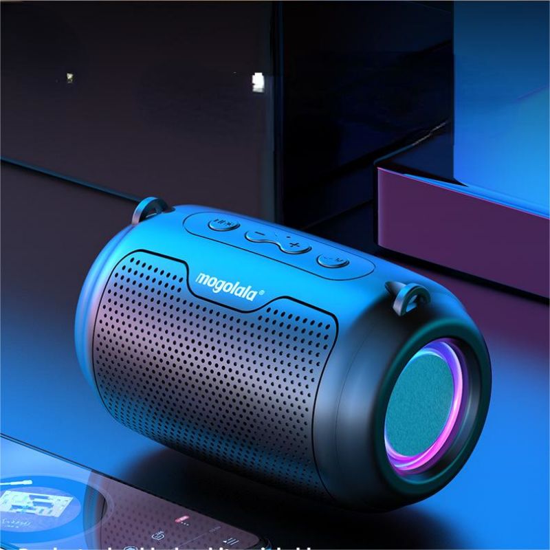 Bluetooth Speakers Wireless Bluetooth Speaker Subwoofer Large Volume Cool Dynamic Atmosphere Light 5.0 Portable Small Home Outdoor