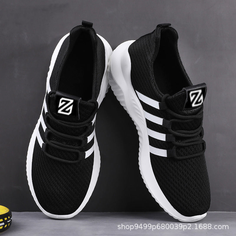 Men's Vulcanize Shoes Breathable Casual Sneakers Shallow Soft Bottom Lace-up  Athletic Trendy Mesh Running Walking Shoes