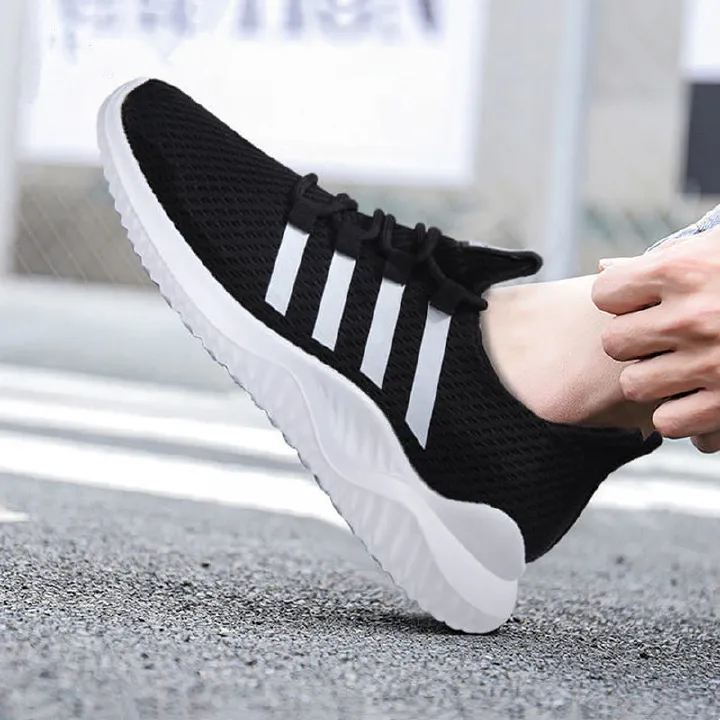 Men's Breathable Casual Sports Soft Sole Lace-Up Fashion Mesh Walking Shoes