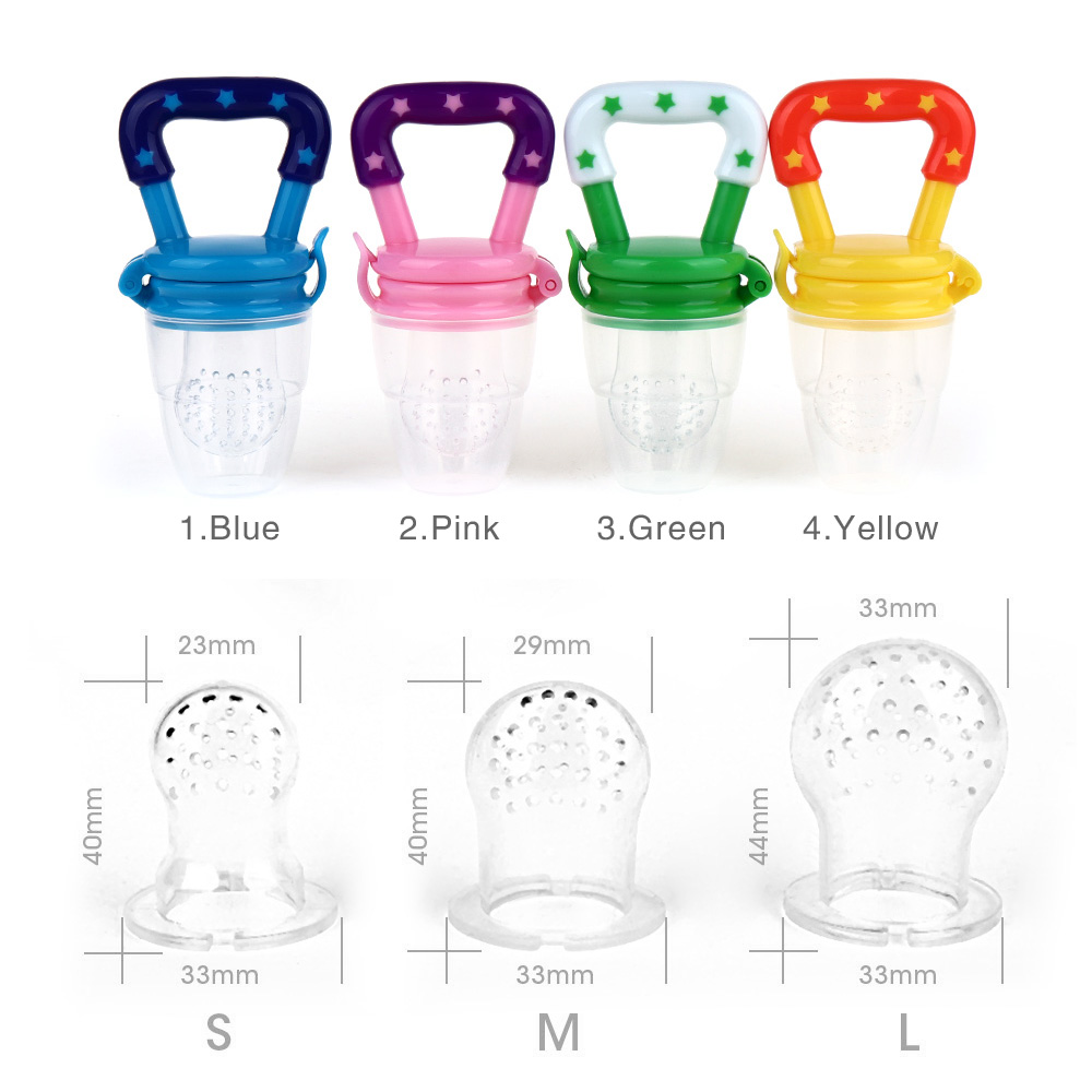 Baby Pacifier Infant Nipple Soother Toddler Kids Pacifier Feeder for Fruits Food Nibler Dummy Baby Feeding Pacifier Bottle-Feeding