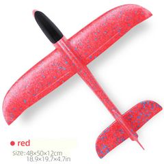 Toy Sports Lanzamiento manual de avión volador de 35cm para niños, juguetes de deportes al aire libre, modelo de avión planeador de espuma, figura de juego divertida Red
