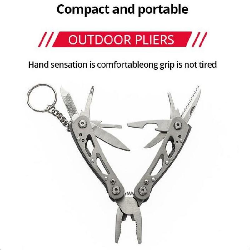 Safety & Survival Outdoor Stainless Steel Folding Portable Multi-Function Pliers Screwdriver Combination Of Small Multi-Purpose Pliers Small Tool