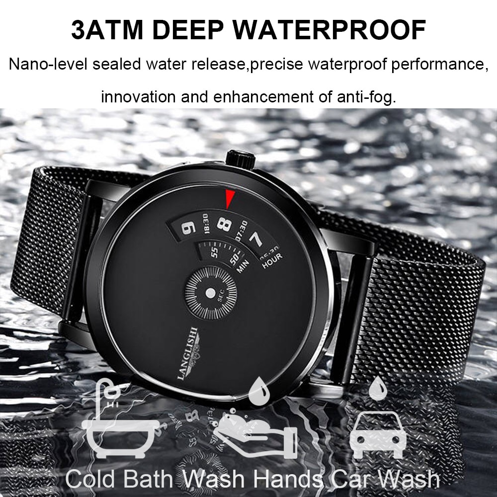 Quartz Watches  Steel Strap Quartz Watch Waterproof Men'S Watch Simple And Personalized Multi-Functional Steel Automatic Non Mechanical Watch Suitable For Students