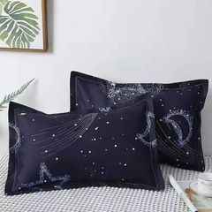 Bed Pillows  Neck pillow 40x60cm Pure Color Stitching Lattice Decorative pillow Simplicity Student Dormitory Single pillow pillow cases Blue starry sky convention