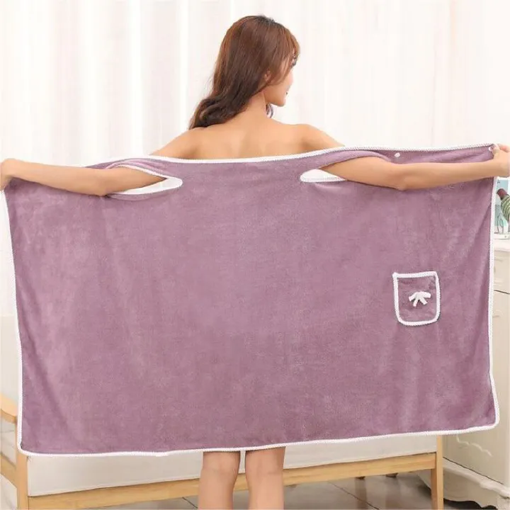 Bath Towels Bathroom Wearable Bathrobe Towel Dress Home Textiles Bath Sauna