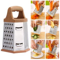 Graters, Peelers & Slicers Kitchen Stainless Steel 6-Sided Box Grater Vegetable Cheese Slicer Shredder WXV Sale Kitchen Utensils & Gadgets Silver